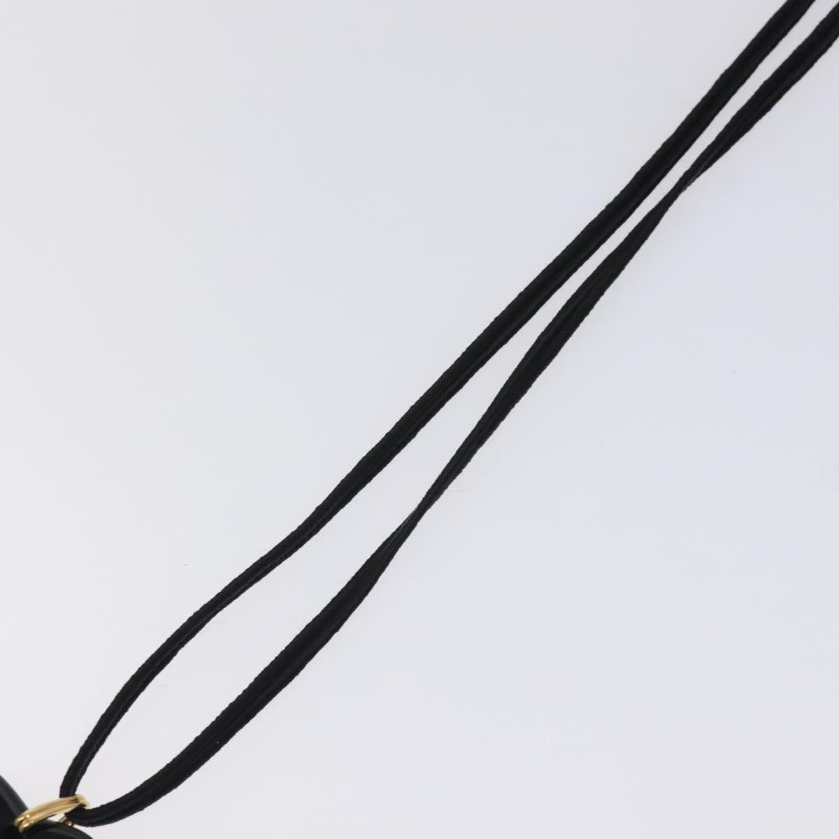 Baccarat Heart Necklace Crystal glass Black Auth am8639