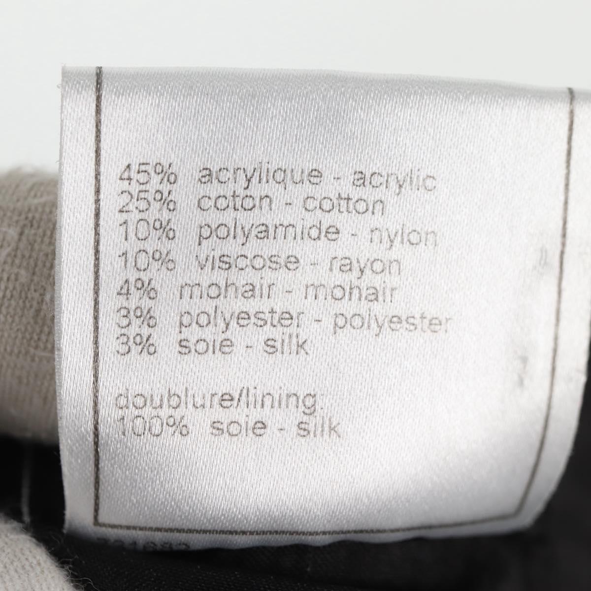 CHANEL Skirt Tweed Black CC Auth am8645V