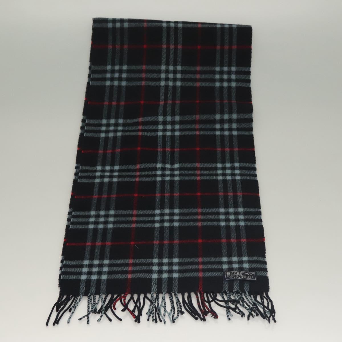 Burberrys Nova Check Scarf Cashmere Navy Auth am8657