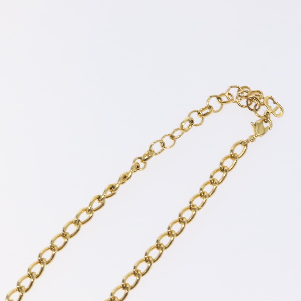 Christian Dior Necklace metal Gold Auth am8660