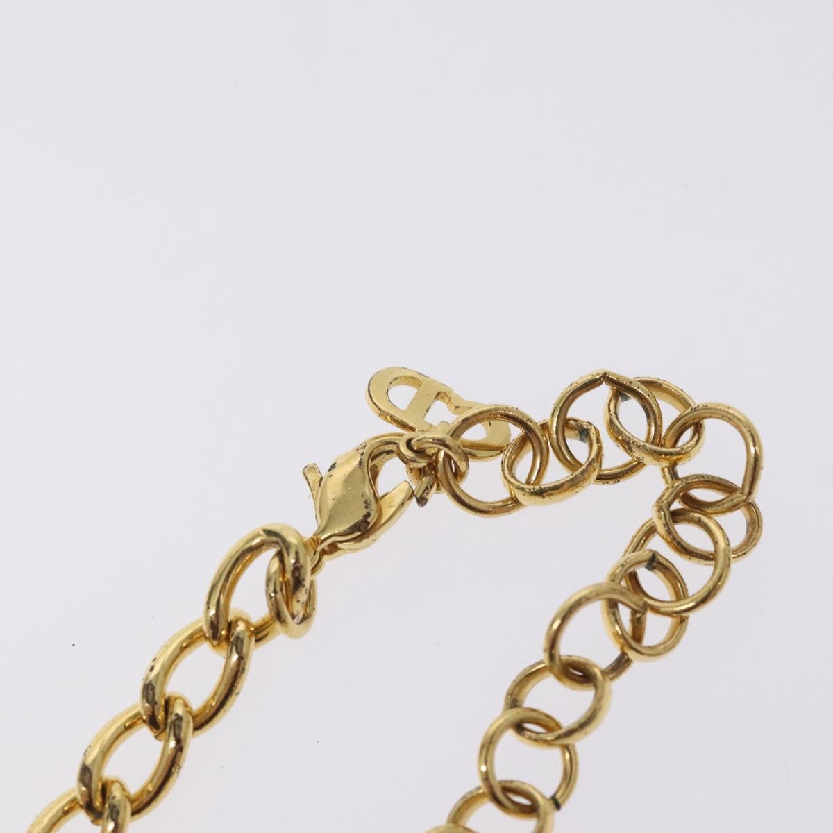 Christian Dior Necklace metal Gold Auth am8660
