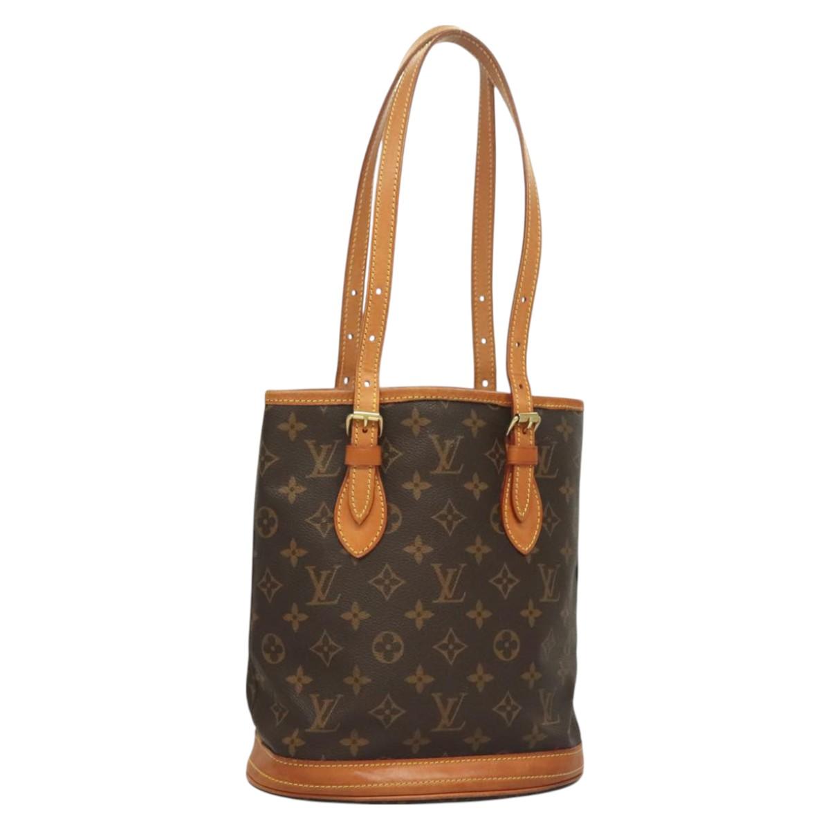 LOUIS VUITTON Monogram Bucket PM Shoulder Bag M42238 LV Auth am8679