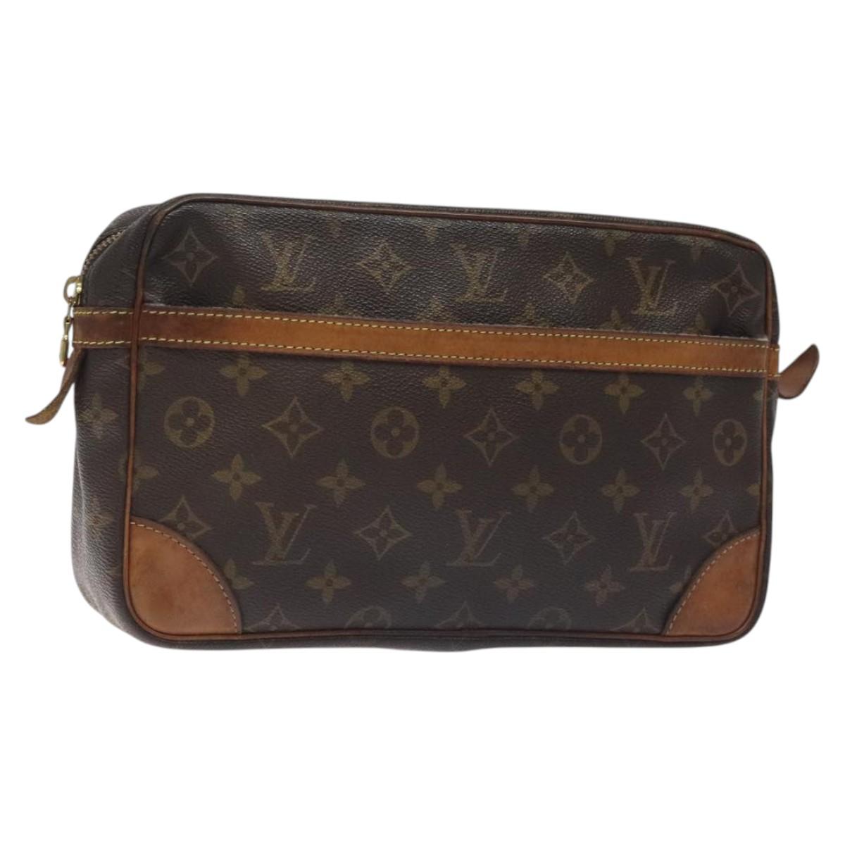 LOUIS VUITTON Monogram Compiegne 28 Clutch Bag M51845 LV Auth am8680