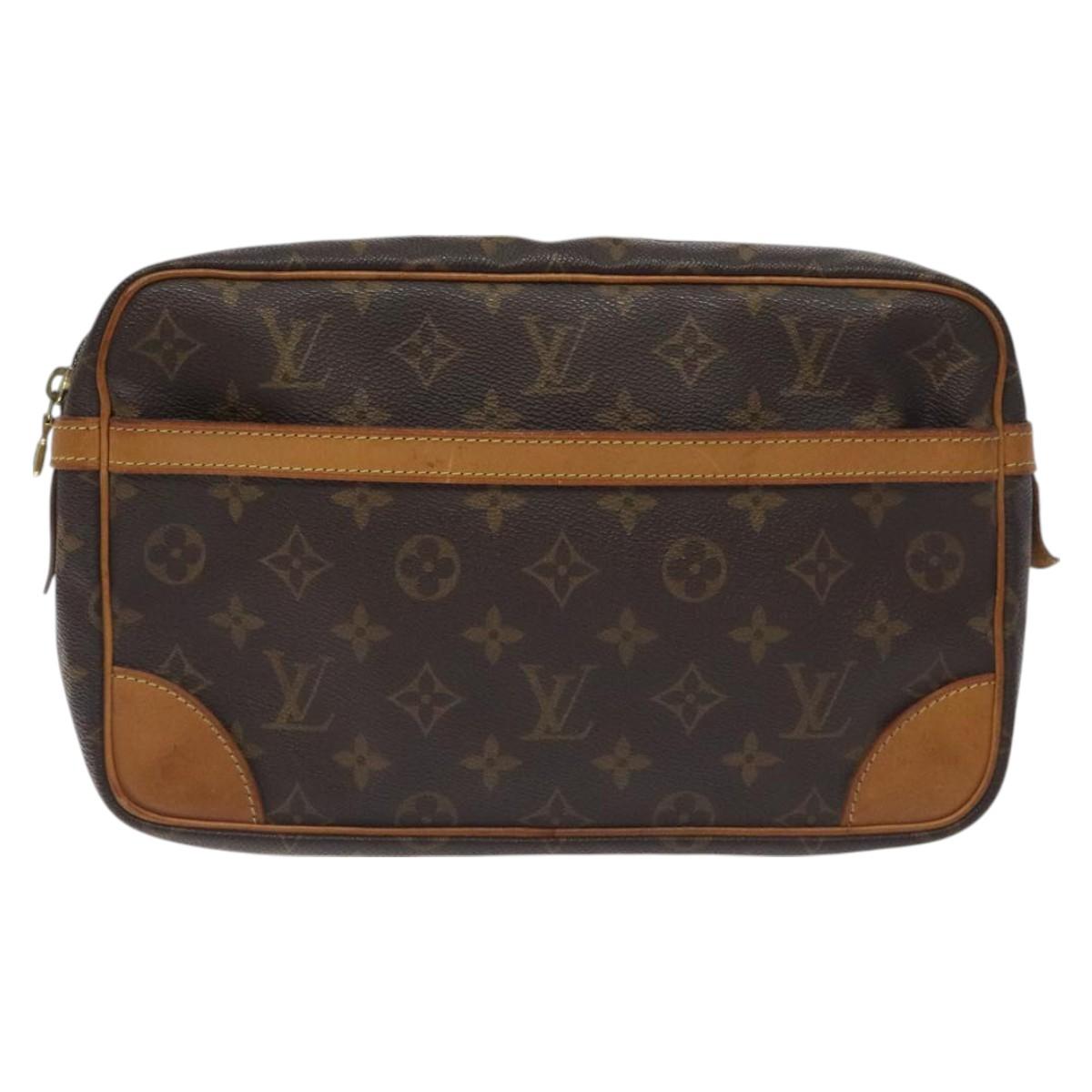 LOUIS VUITTON Monogram Compiegne 28 Clutch Bag M51845 LV Auth am8752