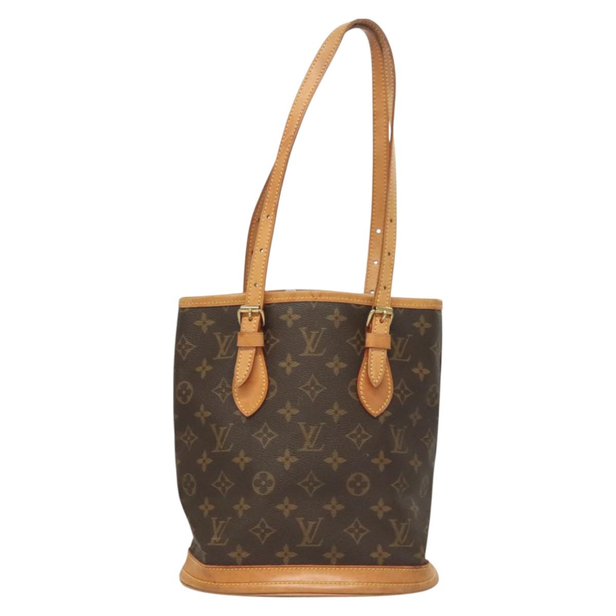 LOUIS VUITTON Monogram Bucket PM Shoulder Bag M42238 LV Auth am8755