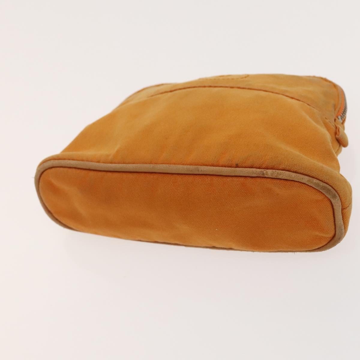 GUCCI Hermes Fendi Canvas Pouch Canvas Metal 3Set Beige Orange gold Auth am8795
