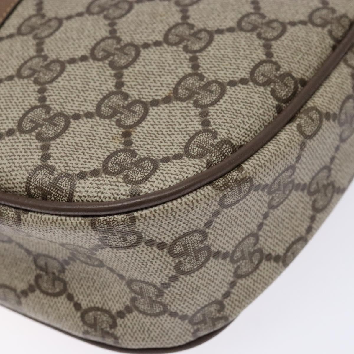 GUCCI GG Supreme Web Sherry Line Clutch Bag PVC Beige 89 01 034 Auth am8803