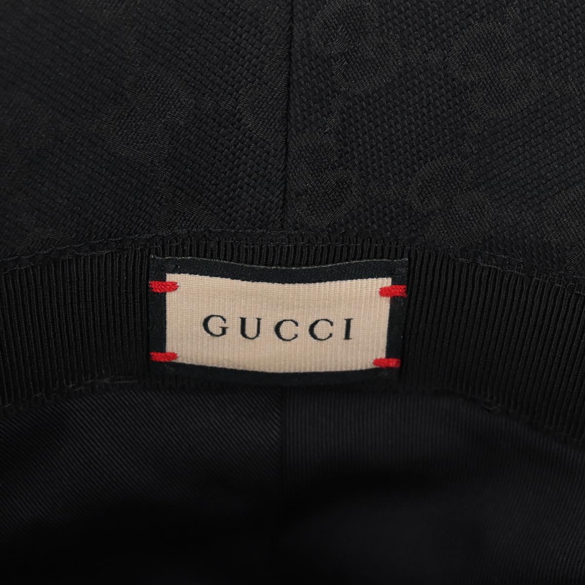 GUCCI GG Canvas Bucket Hat Black 576587 Auth am8804V