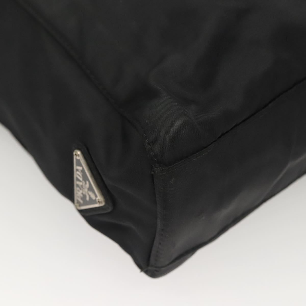 PRADA Hand Bag Nylon Black Clear Auth am8816