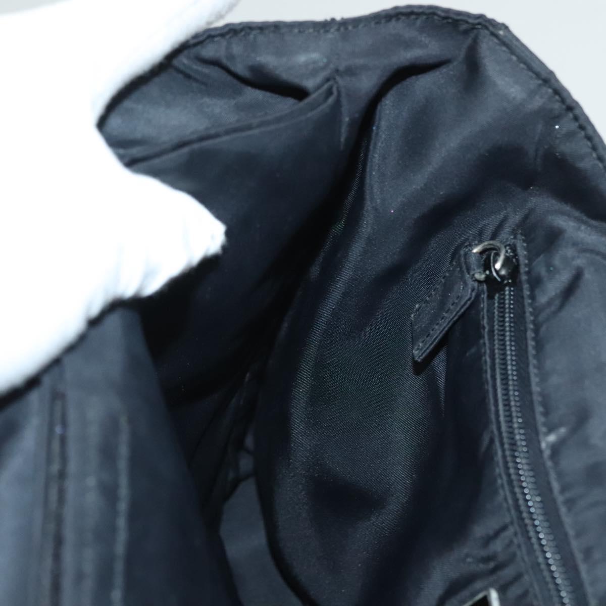 PRADA Hand Bag Nylon Black Clear Auth am8816