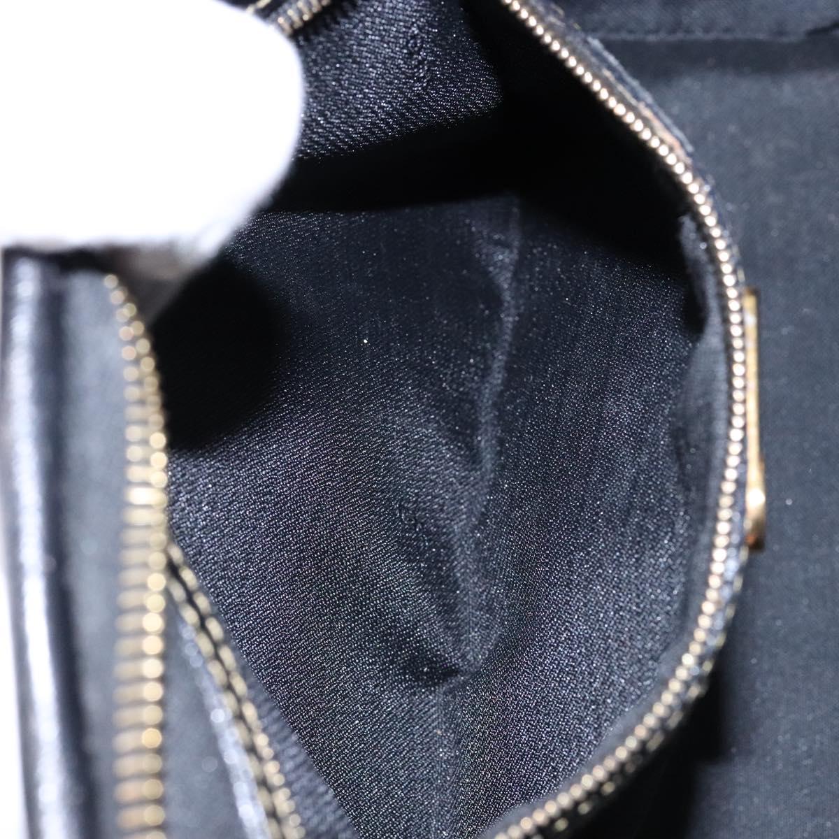 FENDI Pecan Canvas Hand Bag Black Brown Auth am8833