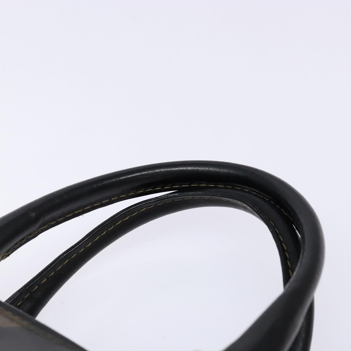 FENDI Pecan Canvas Hand Bag Black Brown Auth am8833