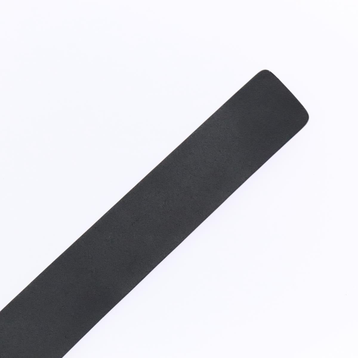 GUCCI GG Canvas Guccissima Belt Leather 41.7"" Black 163501 Auth am8851