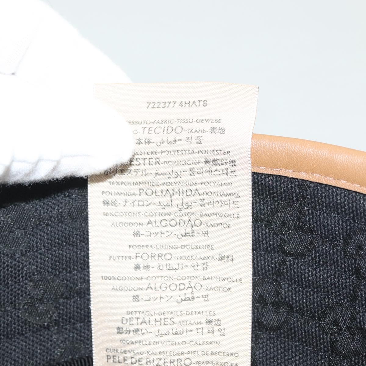 GUCCI GG Canvas Sherry Line Web Bucket Hat Hat Black 722377 Auth am8853V