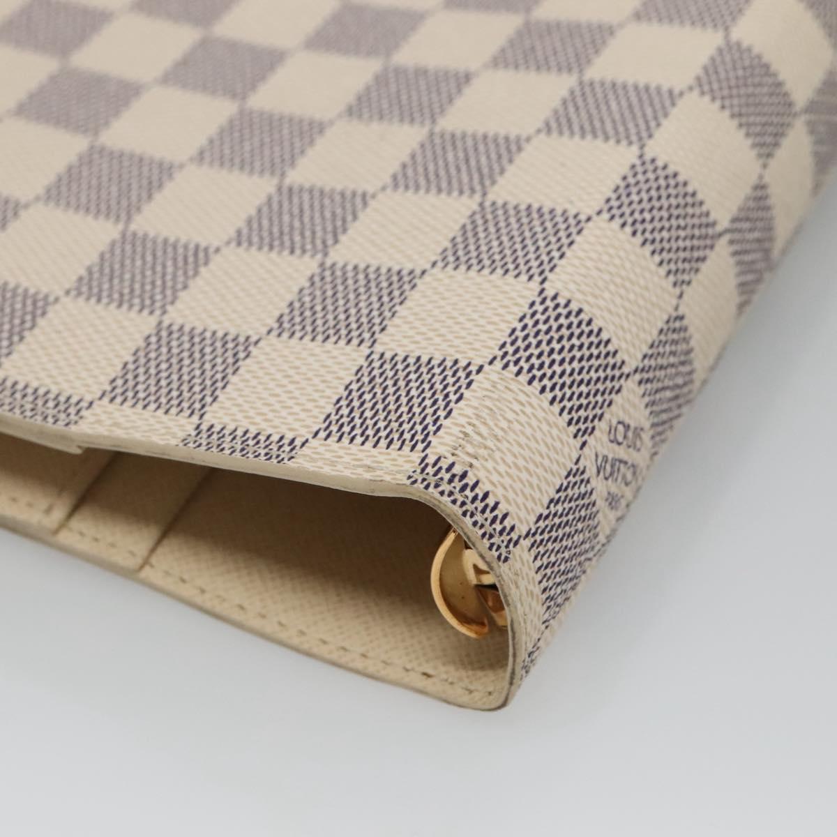 LOUIS VUITTON Damier Azur Agenda GM Day Planner Cover R20708 LV Auth am8863V