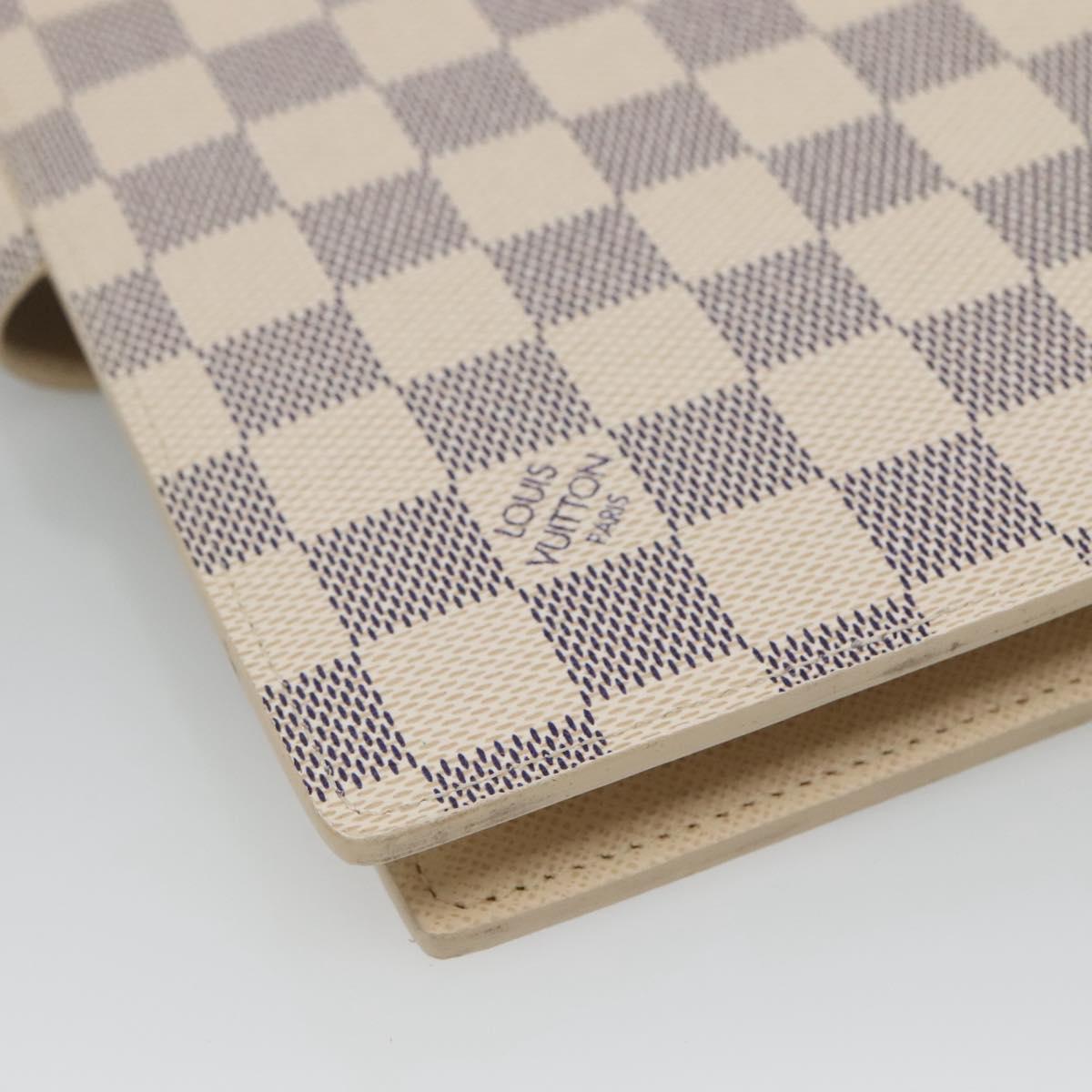 LOUIS VUITTON Damier Azur Agenda GM Day Planner Cover R20708 LV Auth am8863V