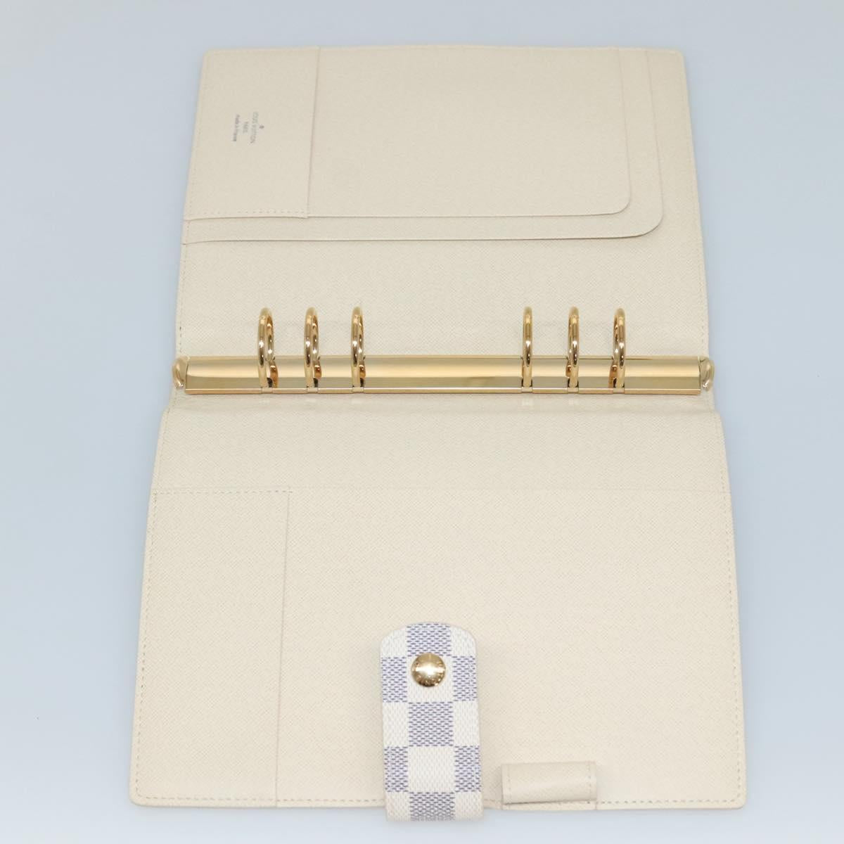 LOUIS VUITTON Damier Azur Agenda GM Day Planner Cover R20708 LV Auth am8863V