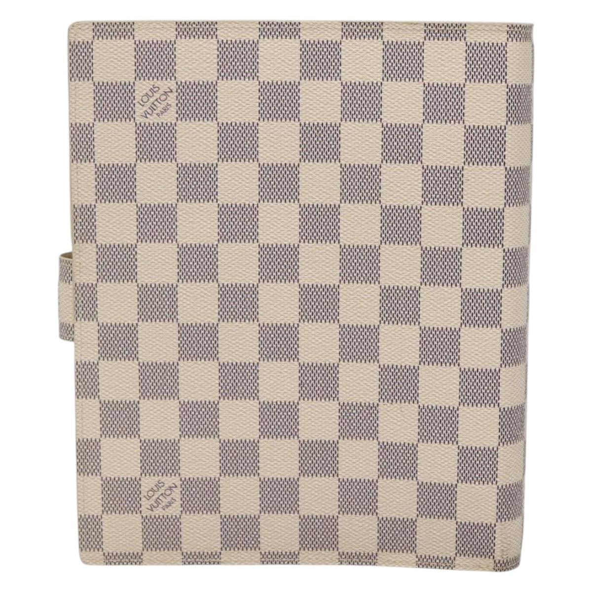 LOUIS VUITTON Damier Azur Agenda GM Day Planner Cover R20708 LV Auth am8863V