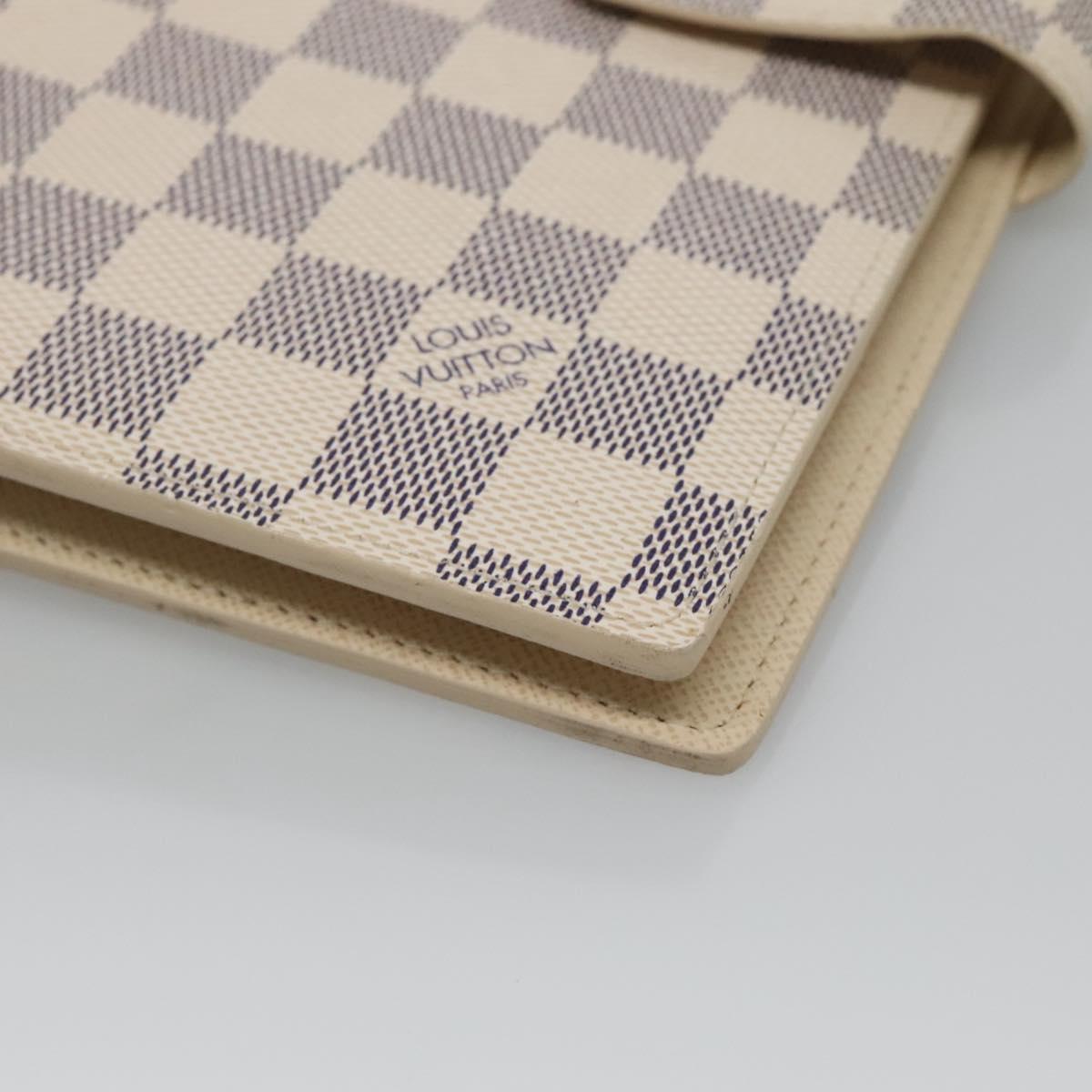 LOUIS VUITTON Damier Azur Agenda GM Day Planner Cover R20708 LV Auth am8863V