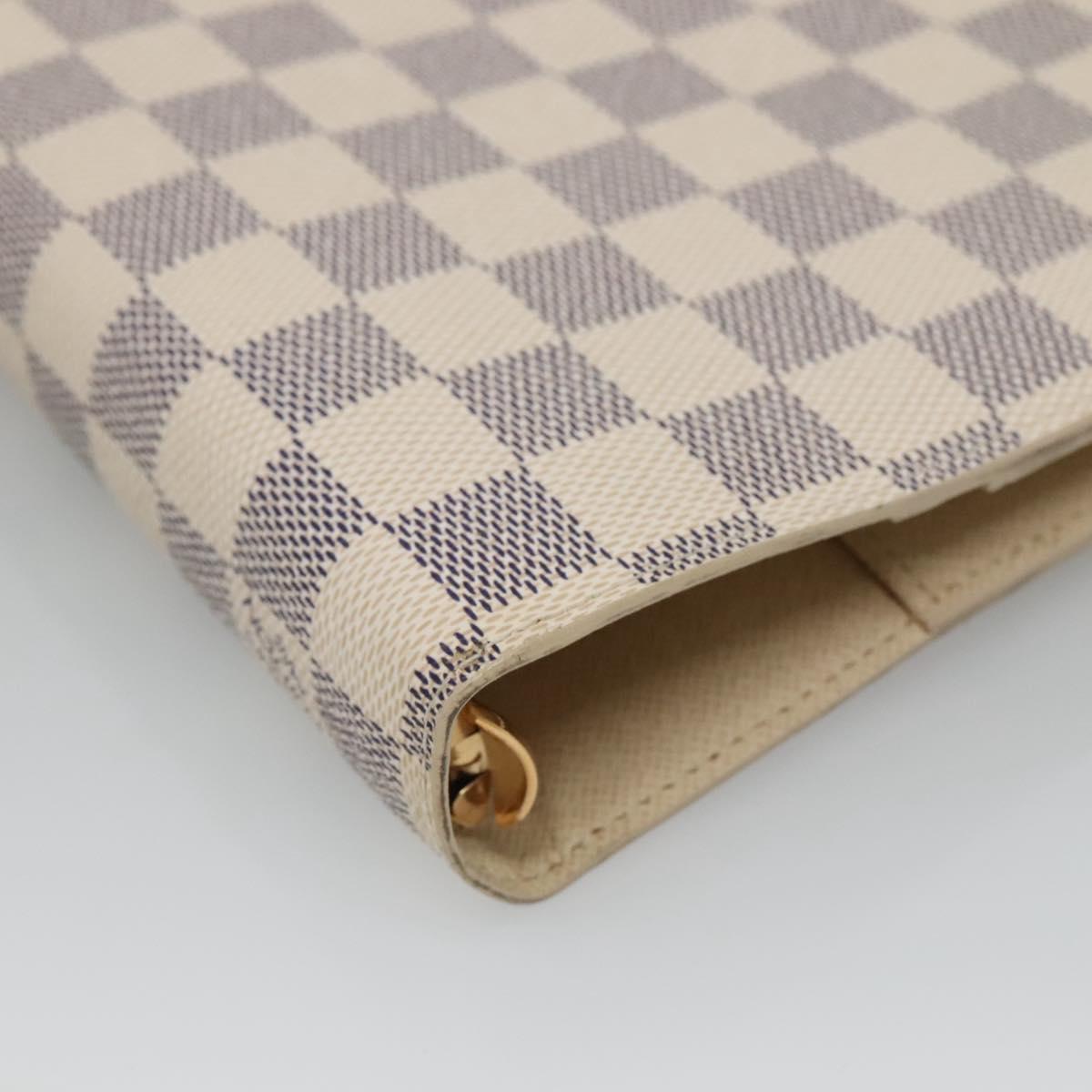 LOUIS VUITTON Damier Azur Agenda GM Day Planner Cover R20708 LV Auth am8863V