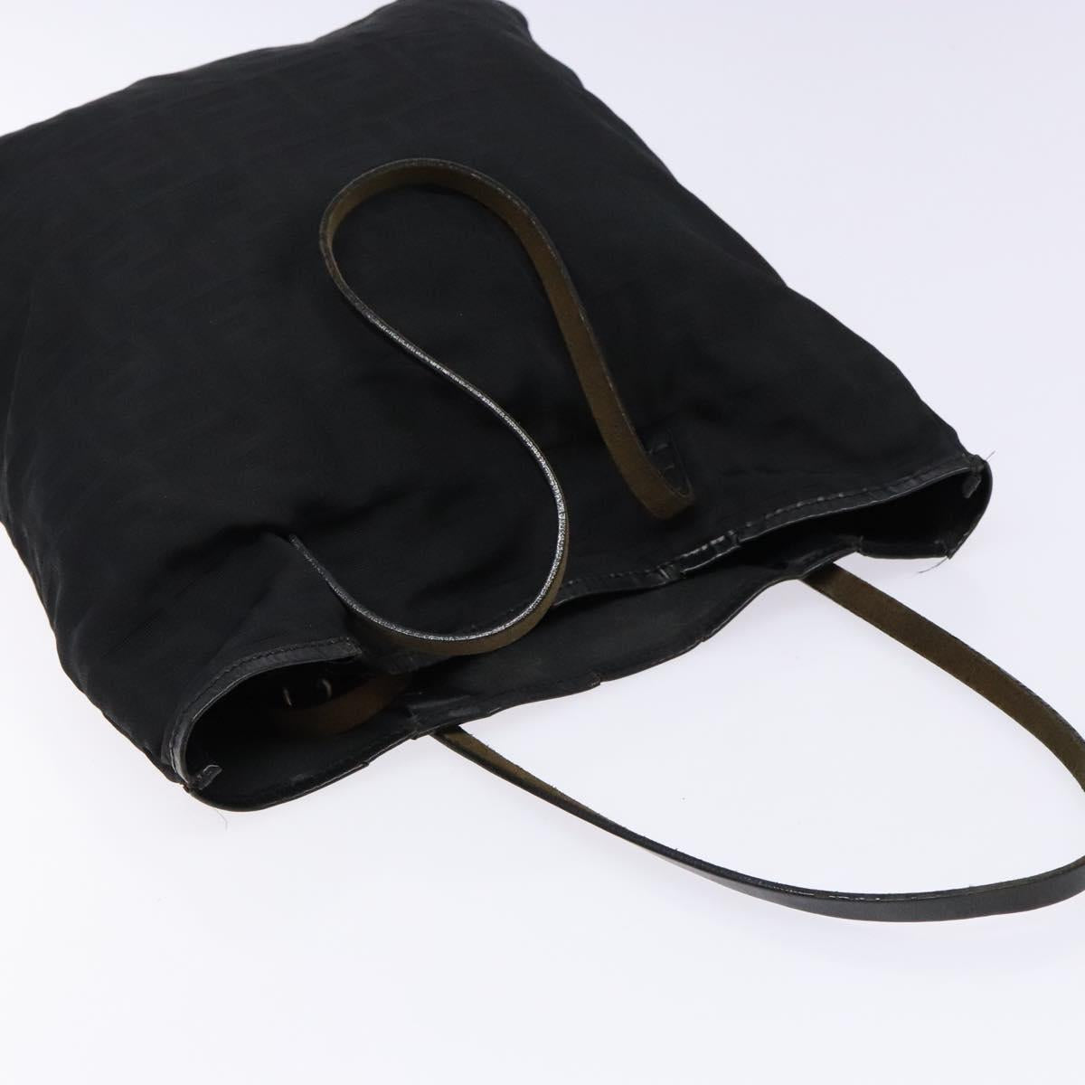 FENDI Zucca Canvas Tote Bag Black Auth am8881