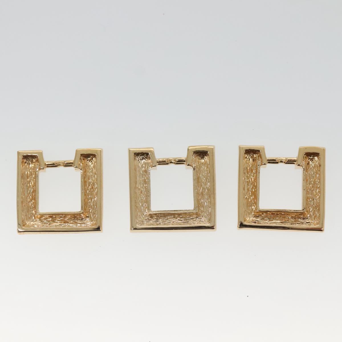 Christian Dior 6 Change Earring Necklace Metal Gold Auth am8887