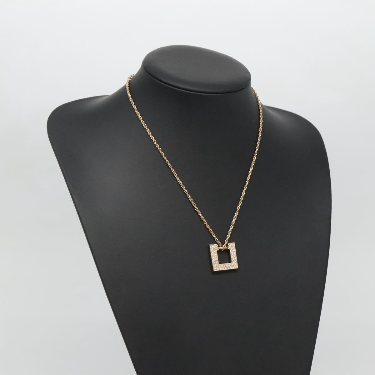 Christian Dior 6 Change Earring Necklace Metal Gold Auth am8887