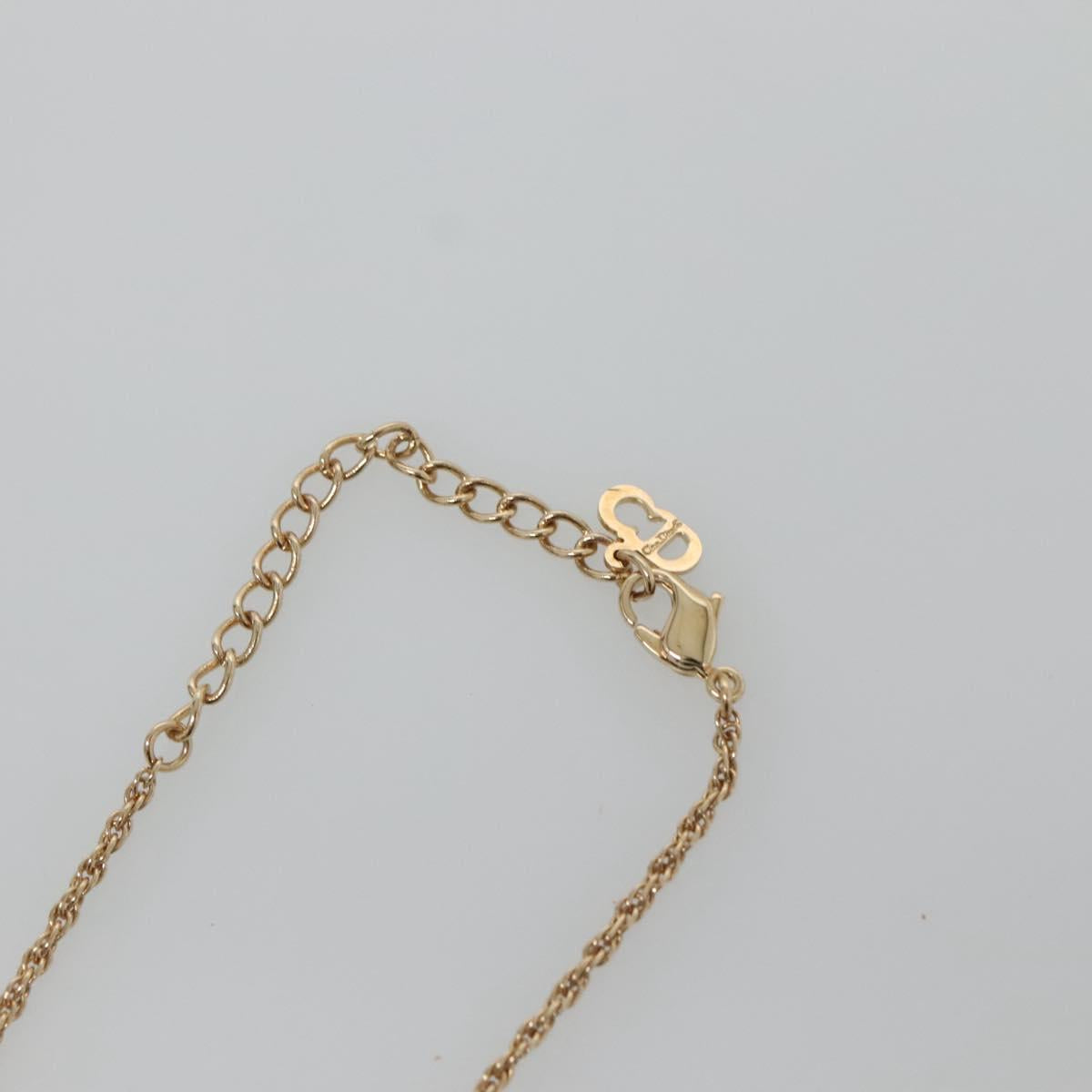 Christian Dior 6 Change Earring Necklace Metal Gold Auth am8887