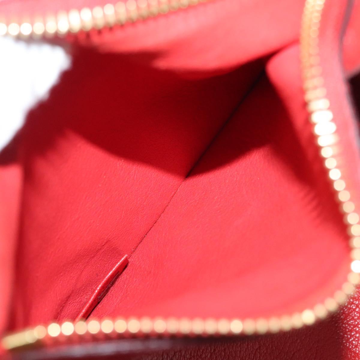 Chloe Dylan Tote Bag Leather Red Gold Auth am8898