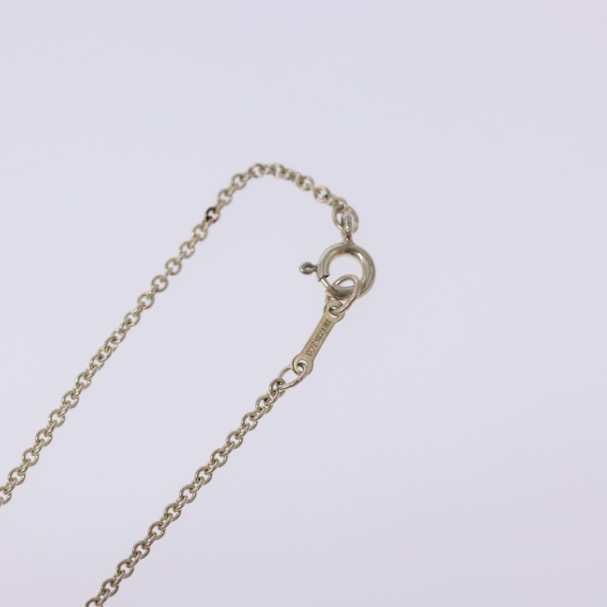 TIFFANY&Co. Open Heart Necklace Ag925 Silver Auth am8916