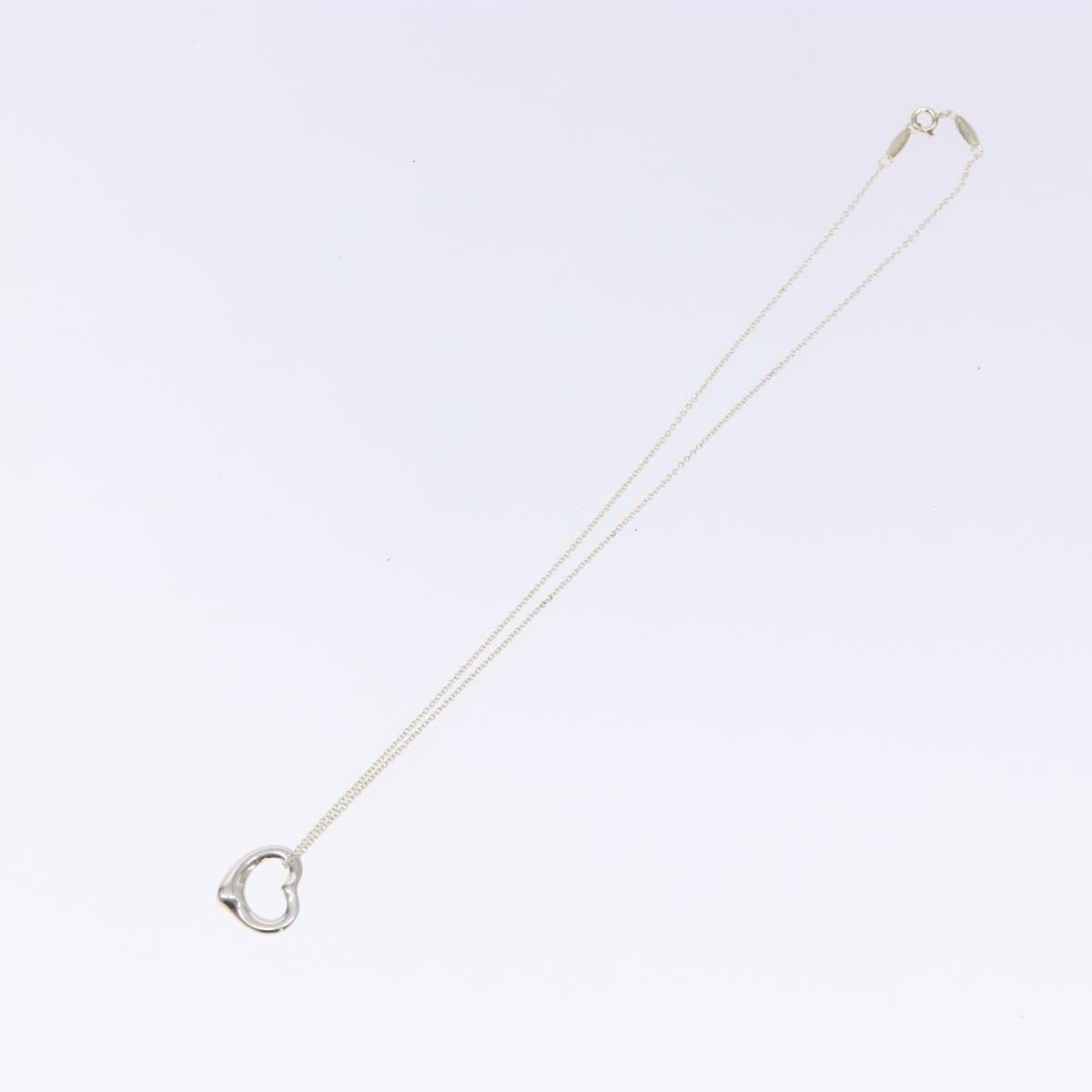 TIFFANY&Co. Open Heart Necklace Ag925 Silver Auth am8917