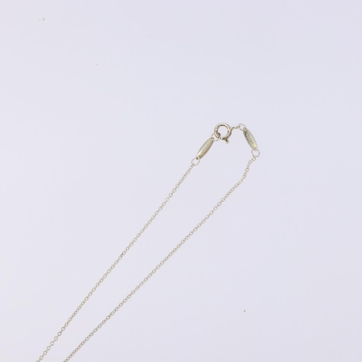 TIFFANY&Co. Open Heart Necklace Ag925 Silver Auth am8917