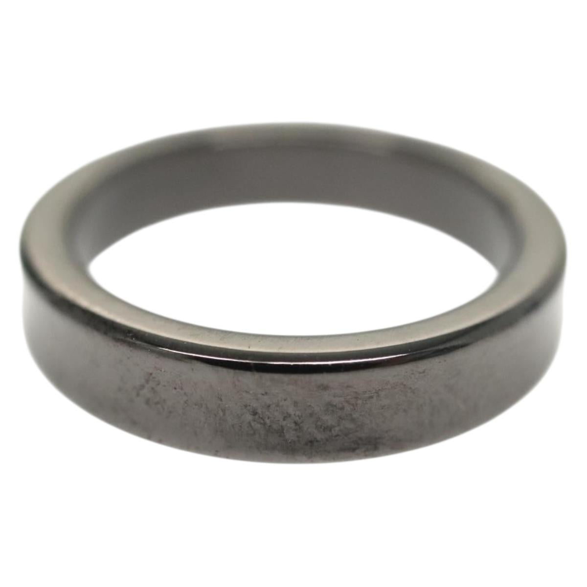 TIFFANY&Co. Ring Titanium Black Auth am8922V