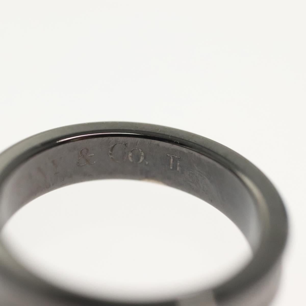 TIFFANY&Co. Ring Titanium Black Auth am8922V