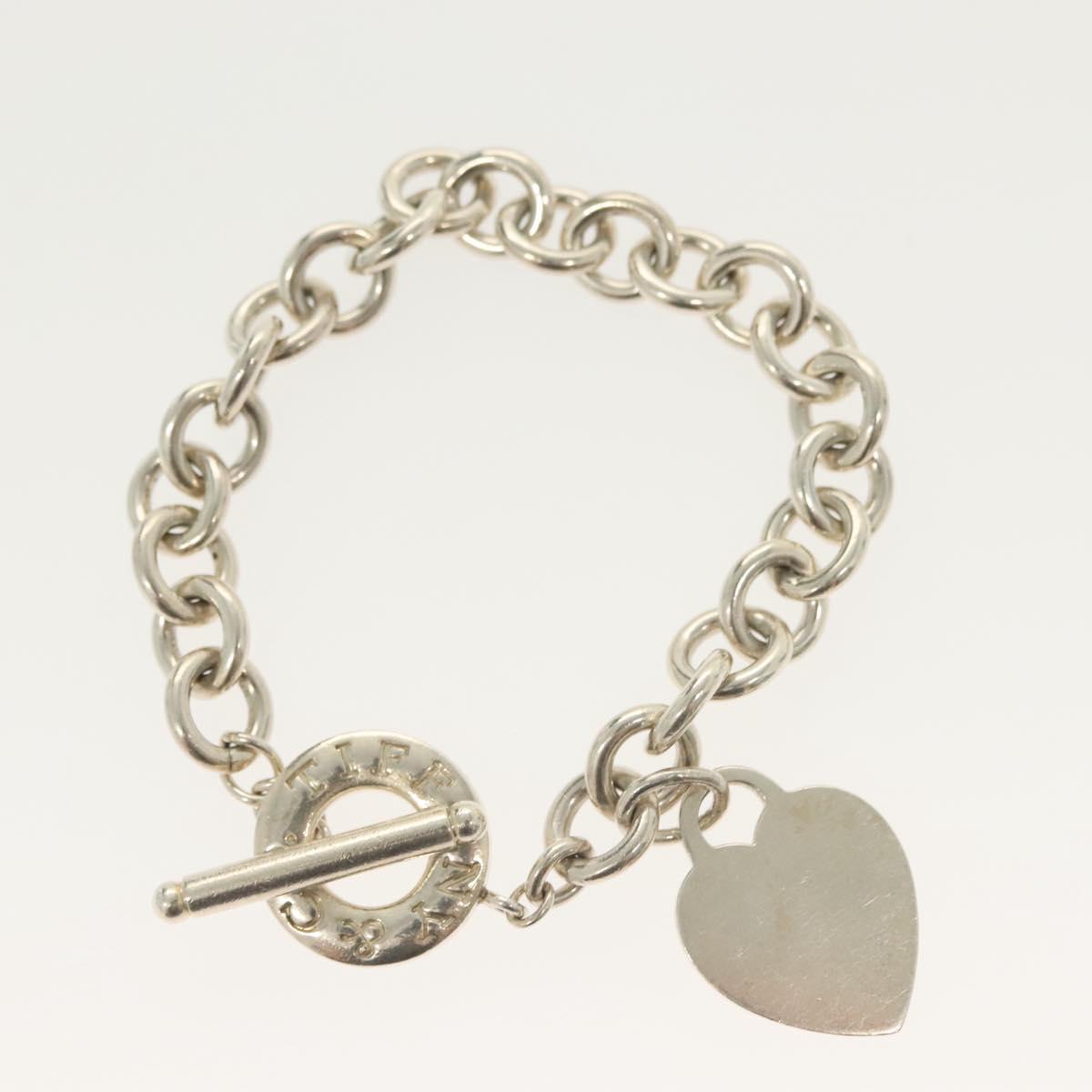 TIFFANY&Co. Toggle heart Bracelet Ag925 Silver Auth am8933V