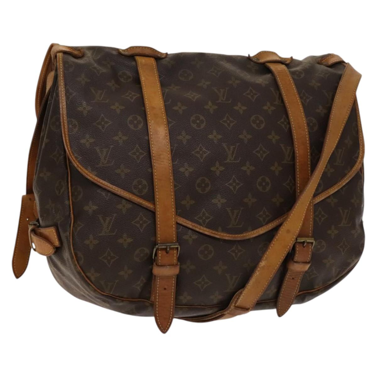 LOUIS VUITTON Monogram Saumur 43 Shoulder Bag M42252 LV Auth am8948