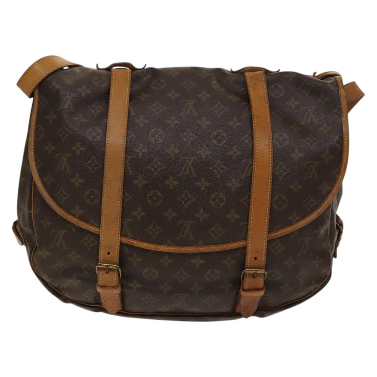 LOUIS VUITTON Monogram Saumur 43 Shoulder Bag M42252 LV Auth am8948