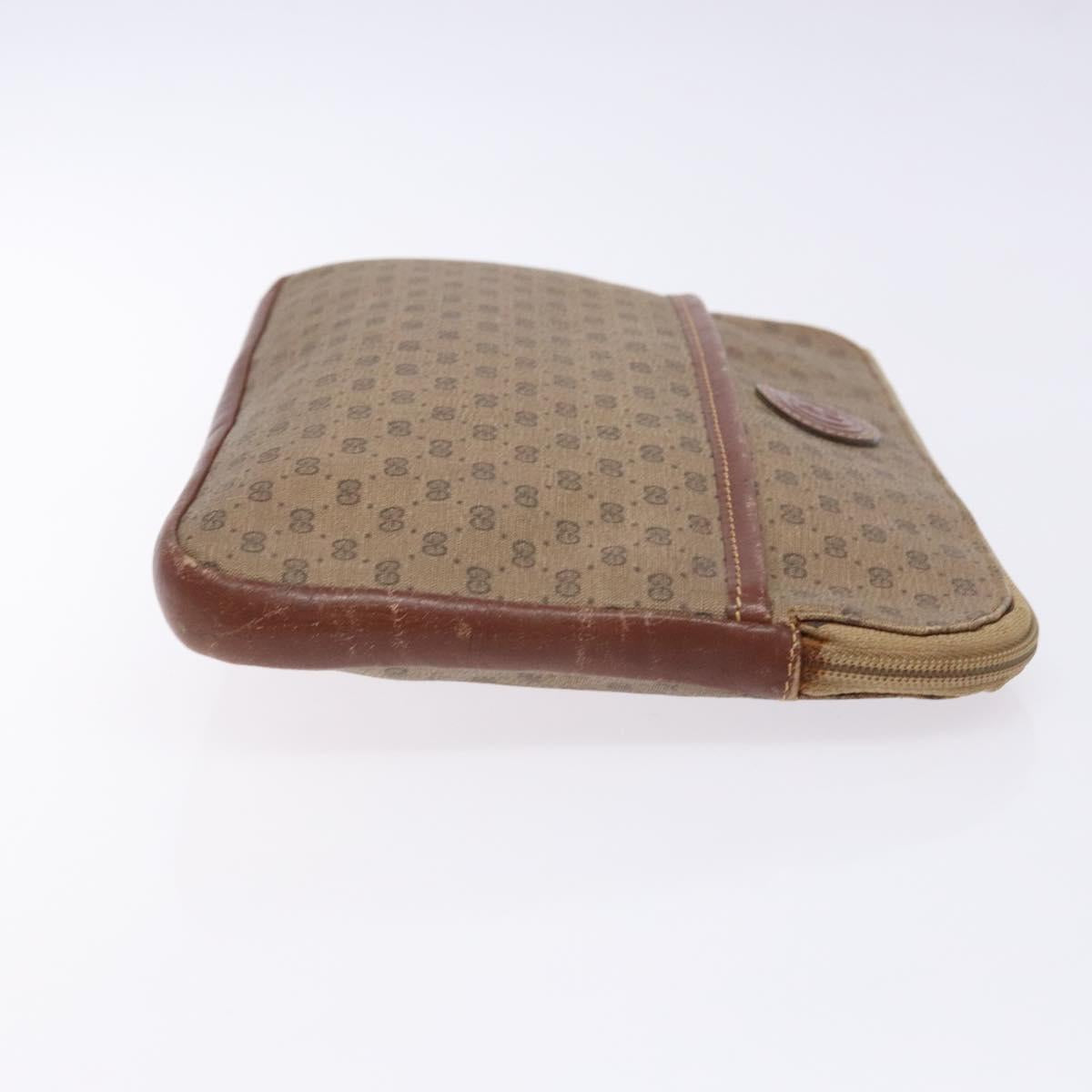 GUCCI Micro GG Supreme Clutch Bag PVC Beige Gold 004 92 0142 Auth am8953