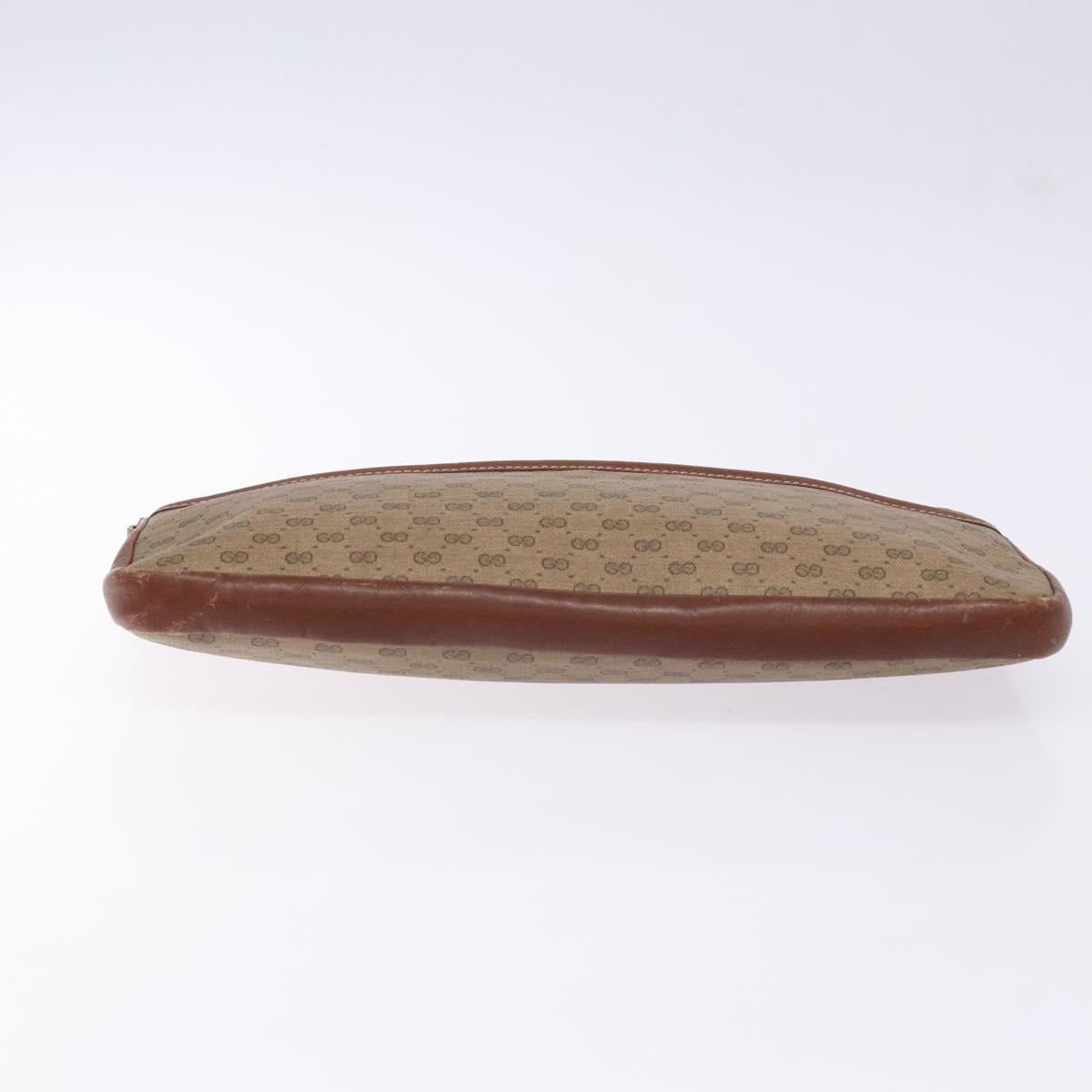 GUCCI Micro GG Supreme Clutch Bag PVC Beige Gold 004 92 0142 Auth am8953