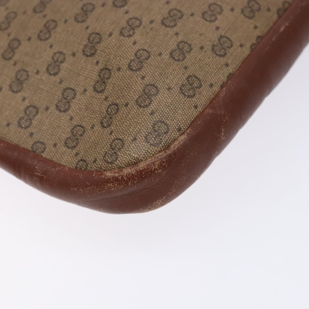 GUCCI Micro GG Supreme Clutch Bag PVC Beige Gold 004 92 0142 Auth am8953