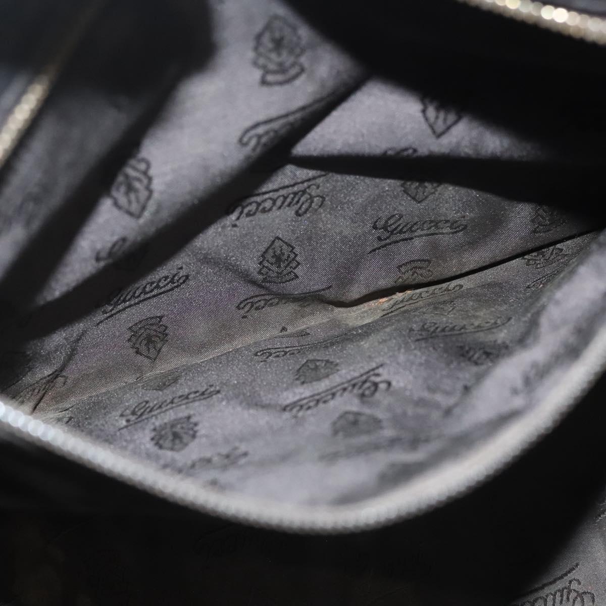 GUCCI GG Canvas Guccissima Tote Bag Leather Black Gold 211137 Auth am8964