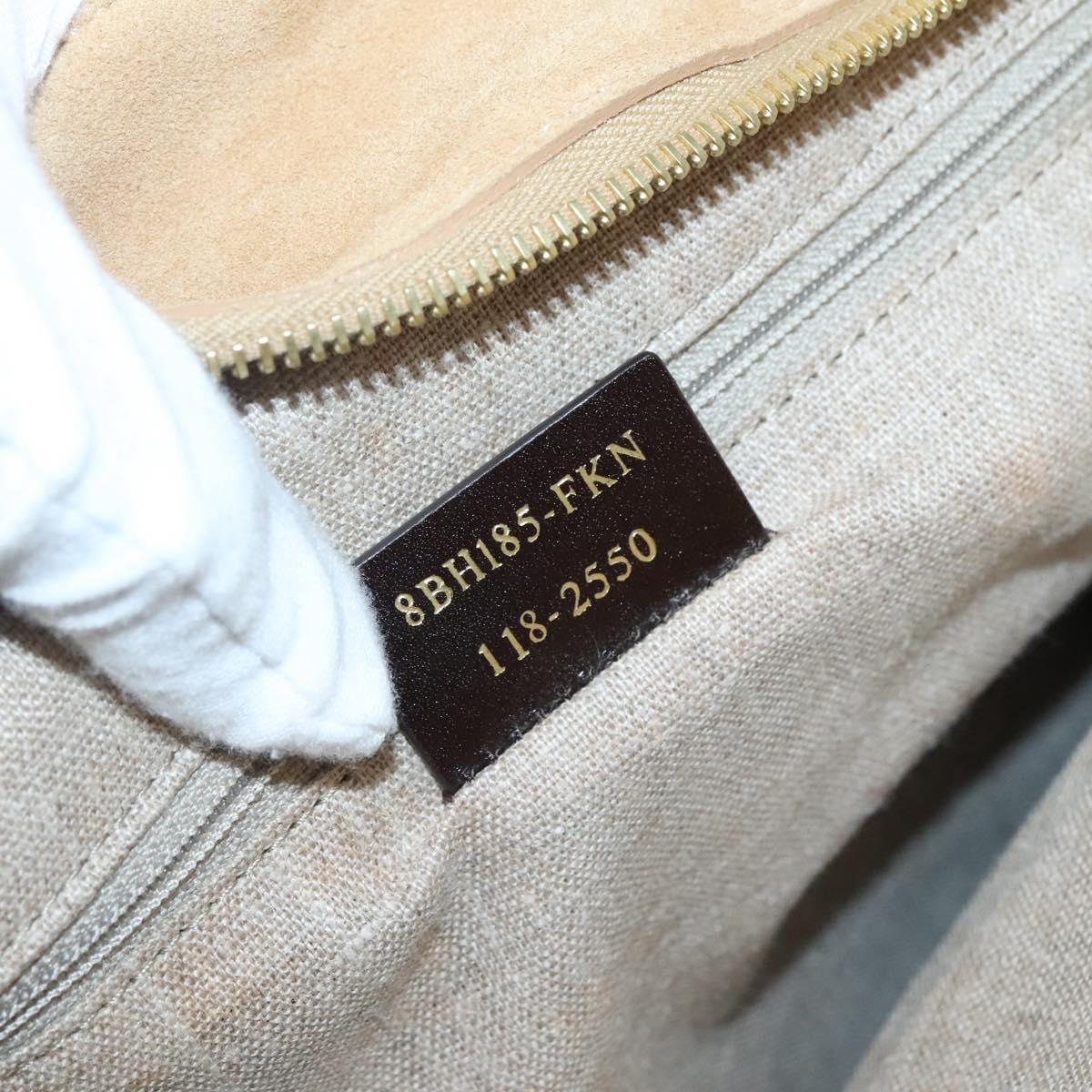 FENDI Pecan Canvas Tote Bag Black Brown Auth am8966