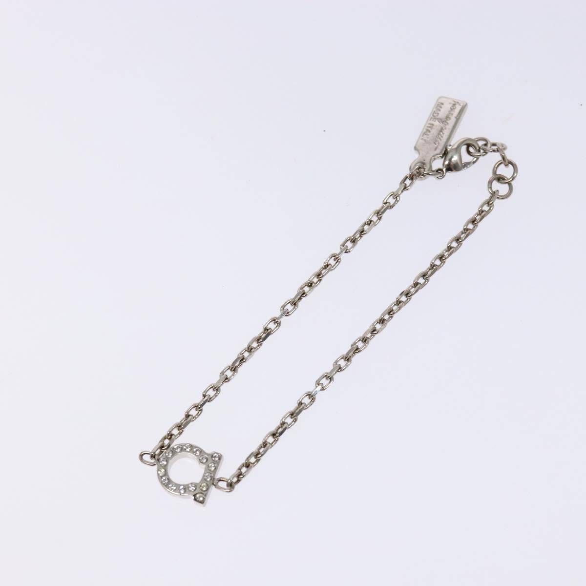 Salvatore Ferragamo Gancini Bracelet metal Silver Auth am8980