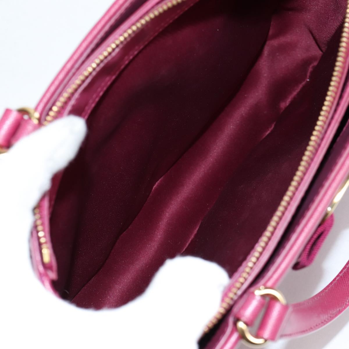 Salvatore Ferragamo Vala Hand Bag Leather 2way Purple Gold Auth am8981V