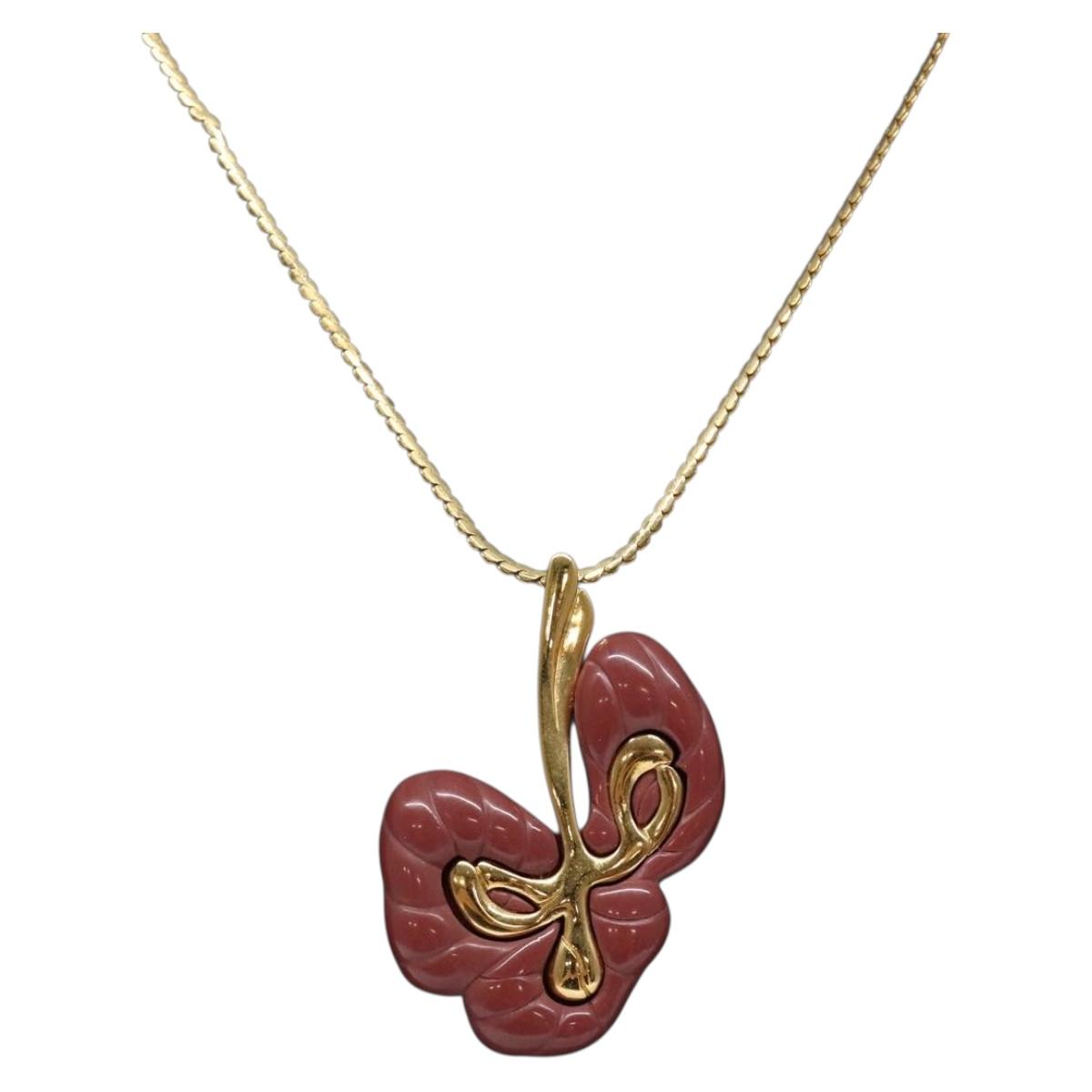 GIVENCHY Necklace Metal Gold Auth am8988