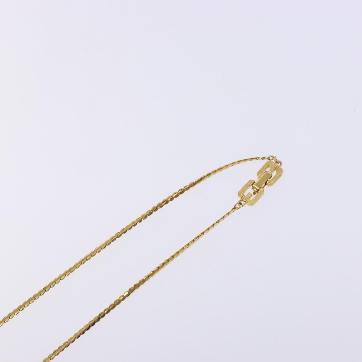 GIVENCHY Necklace Metal Gold Auth am8988