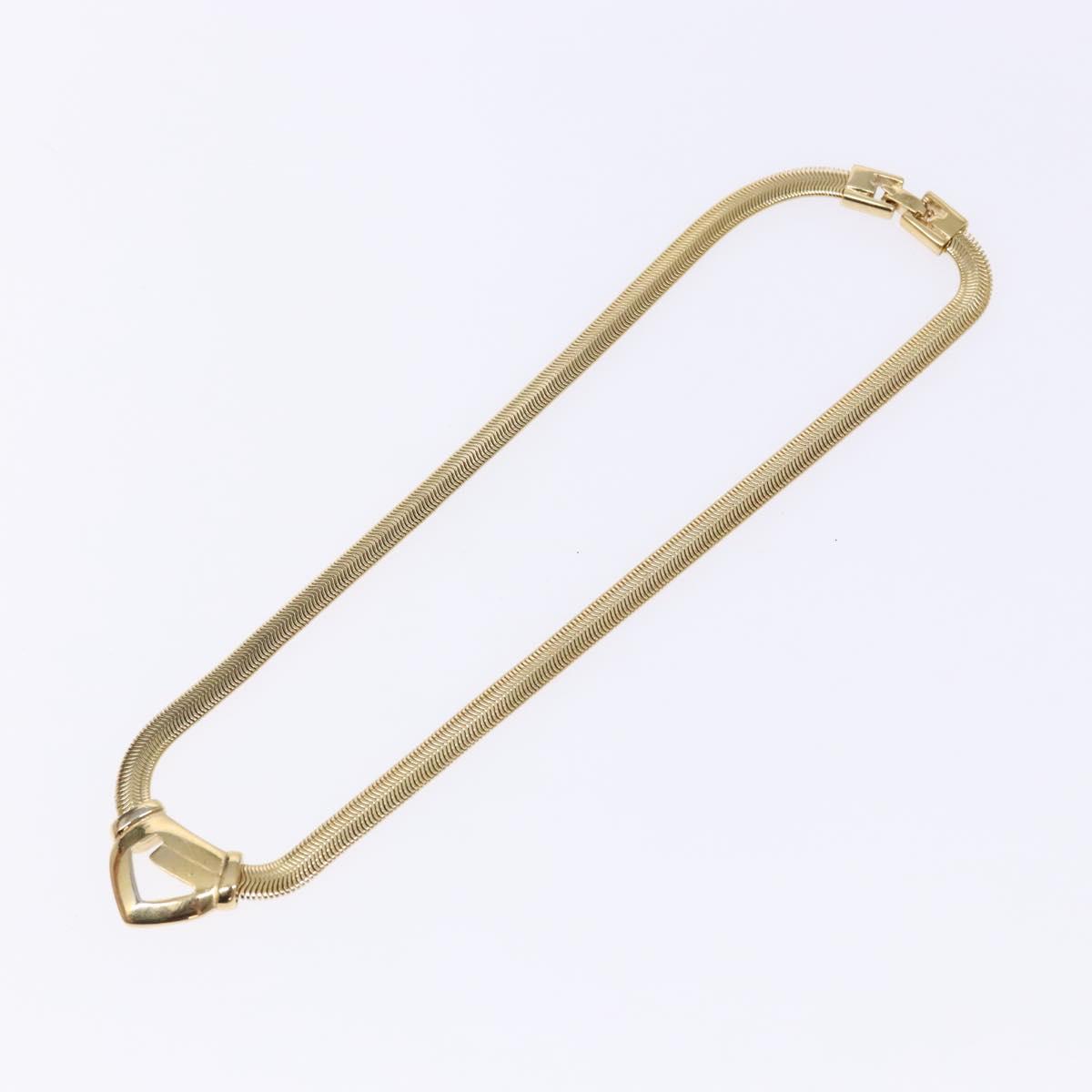 GIVENCHY Necklace Metal Gold Auth am8989