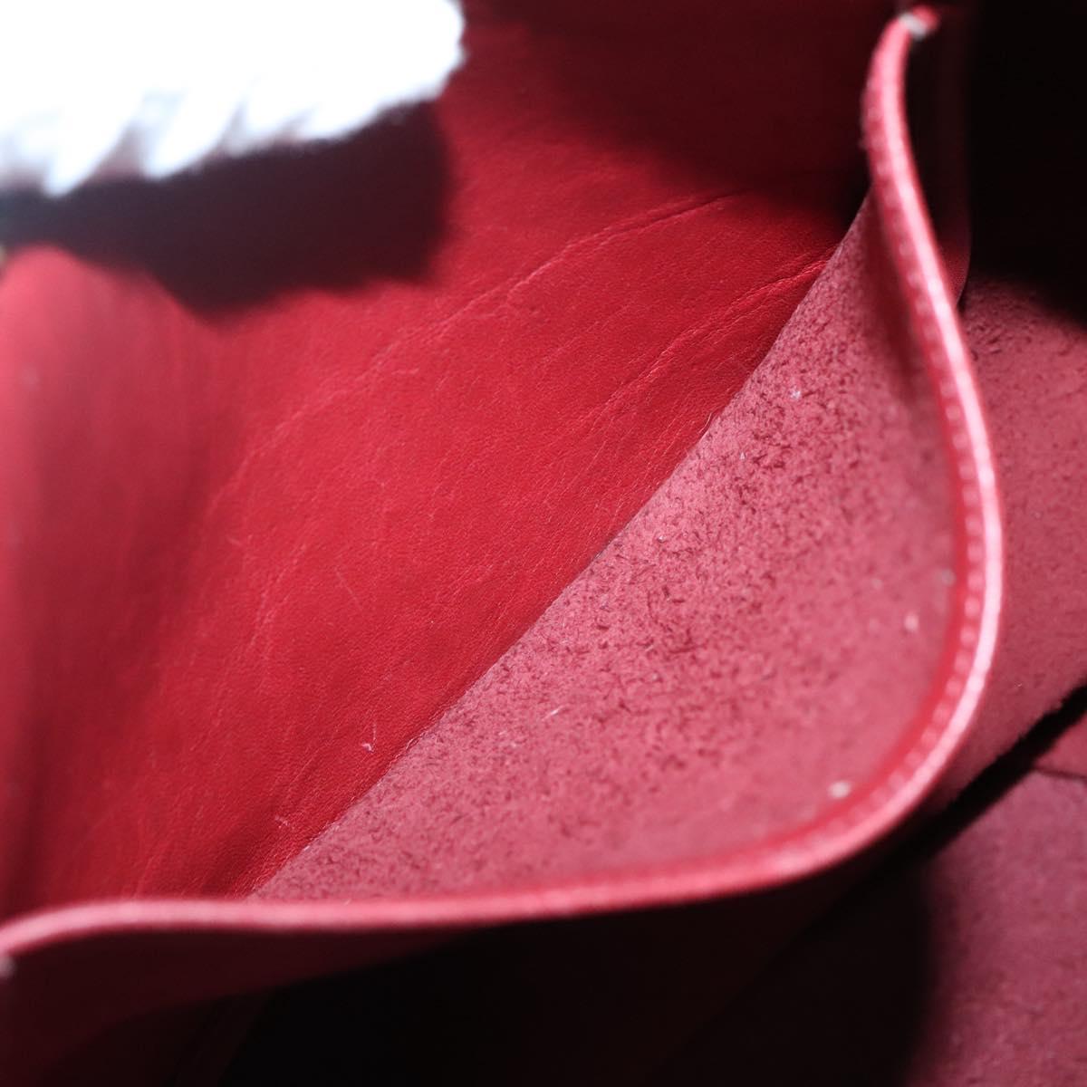 Coach Shoulder Bag Leather Red Gold Auth am8994