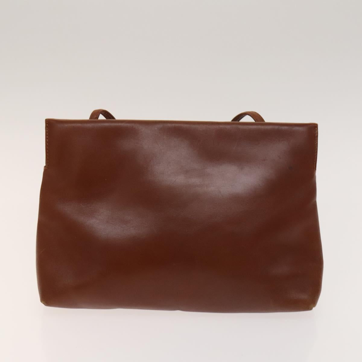 Salvatore Ferragamo Vala Shoulder Bag Leather 2Set Brown Auth am8995