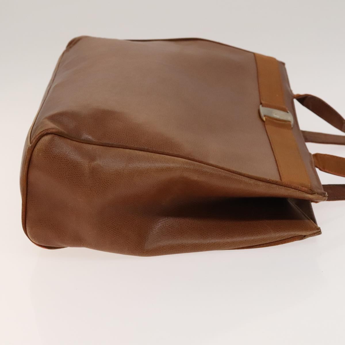 Salvatore Ferragamo Vala Shoulder Bag Leather 2Set Brown Auth am8995